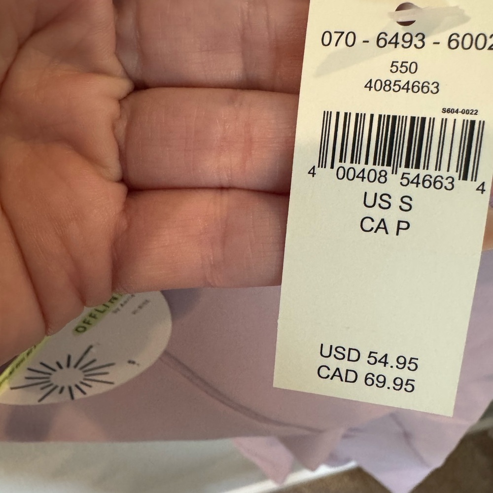 OFFLINE by Aerie real me xtra bike short 7” inseam small lilac color - Picture 4 of 4